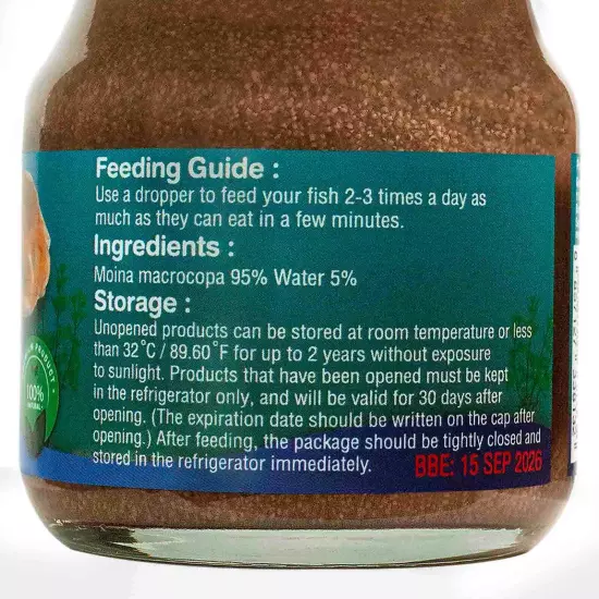 Moina Macrocopa (Water Flea) Sterilized Jar for Medium & Small and Newborn Fish