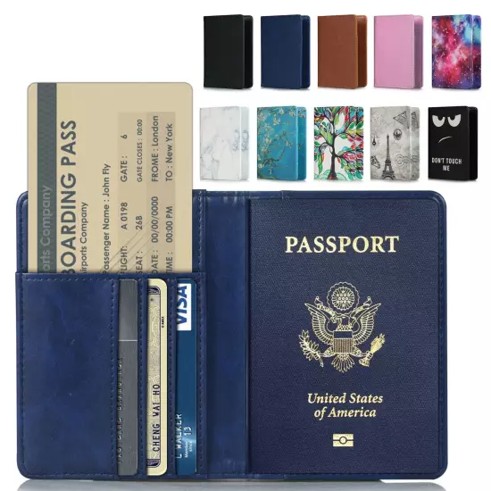 Passport Holder Travel Wallet RFID Blocking Case Cover - Minimalist