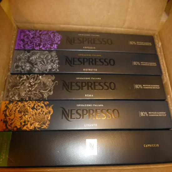 Nespresso Original Line Ispirazione Italiana Variety 50 Pods Capsules BBD 6/24