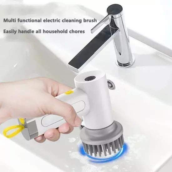 Electric Cleaning Brush Cordless 4 in 1 Rechargeable Spin Scrubber Rechargeable