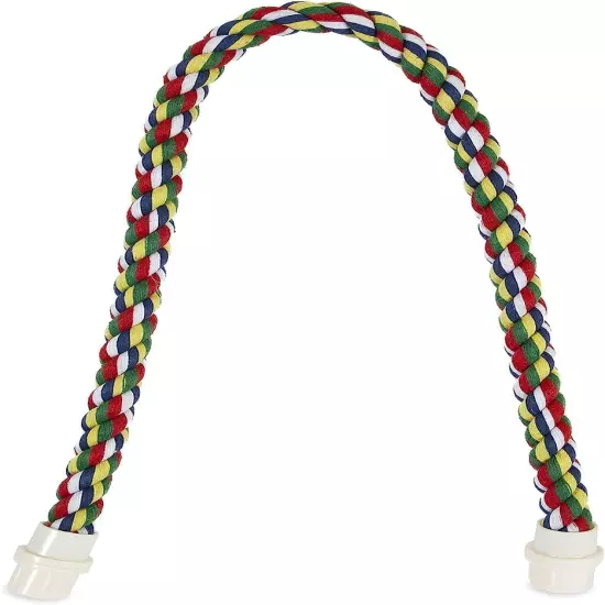 Pet Comfy Perch for Birds Flexible Multi-Color Rope, Medium - 32" Length