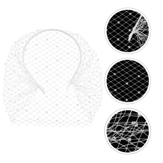 Mesh Veil Headband Fascinator With Veil Tea Party Headband Veil Fascinator He...