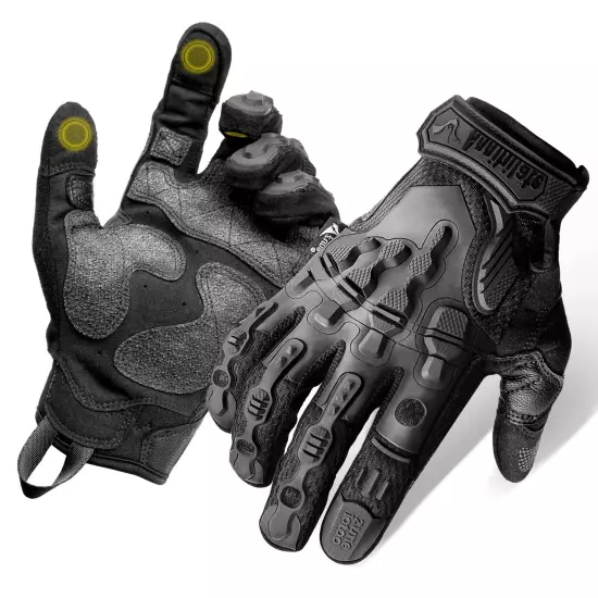 ZUNE LOTOO Full Finger Tactical Gloves for Men, Touchscreen Motorcycle Gloves...