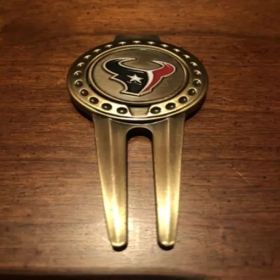 New Houston Texans 3” Golf Ball Marker/Hat Clip/Divot Tool 2-Pack Combo