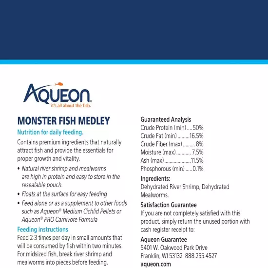 Aqueon Monster Fish Medley 3.5 Ounces