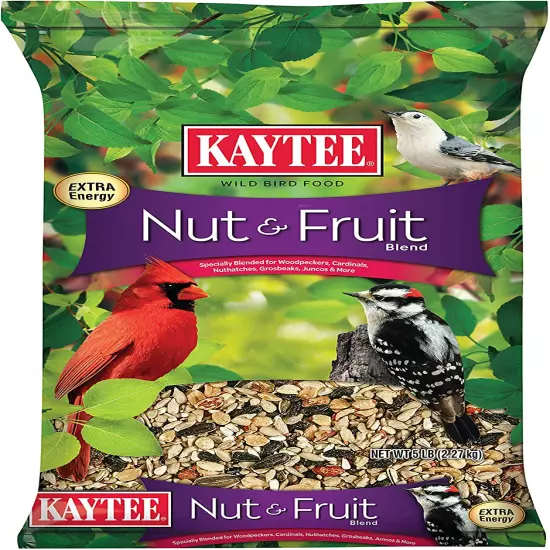 Kaytee Wild Bird Food Nut & Fruit Seed Blend for Cardinals, Chickadees, Nuthatch