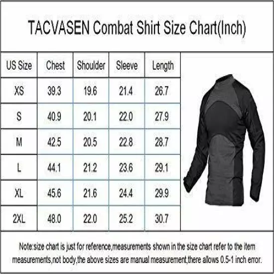 TACVASEN Men's Military Rapid Sleeve Slim Fit Long Sleeve Military Navy XL