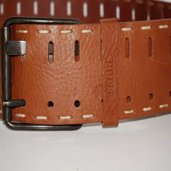 GIANFRANCO FERRE Jeans Vintage Belt Tan 100% WX Size 95 US 38