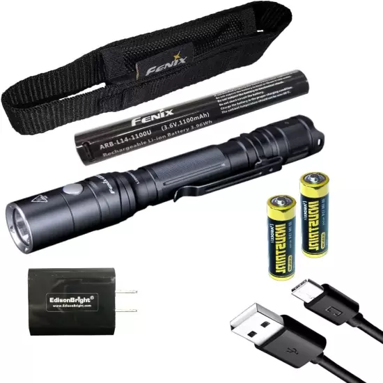 LD22 V2 800 Lumen Slim LED Tactical Flashlight, Rechargeable Battery, 2 X AA Bat