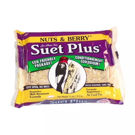 Variety Pack of 4 Flavors of Suet Cakes for Wild Birds 11 Ounces each