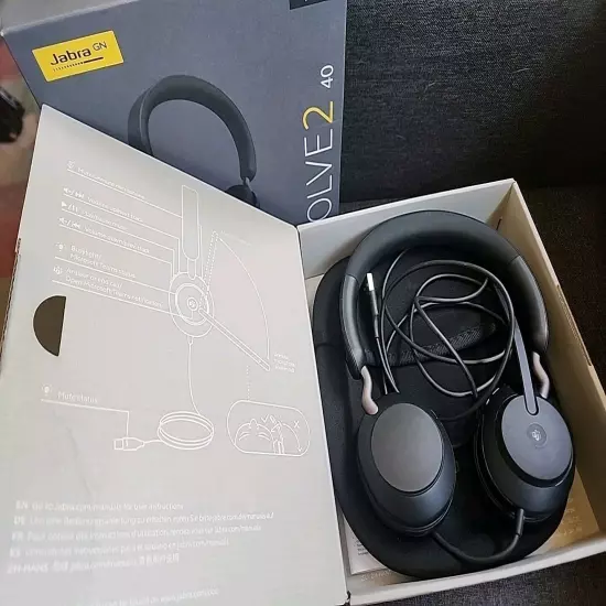 Jabra Evolve2 40 Stereo Headset MS Teams USB-A Black