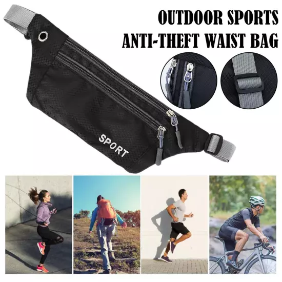 Waist Bum Bag Waterproof Women Men Travel Money Running Belt Fanny Pa Sales