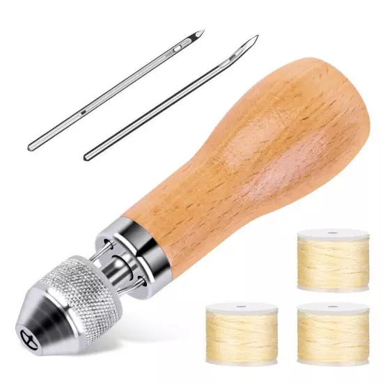 Leather Sewing Awl Thread Kit Speedy Stitcher Hand Sewing Machine Tool Repair