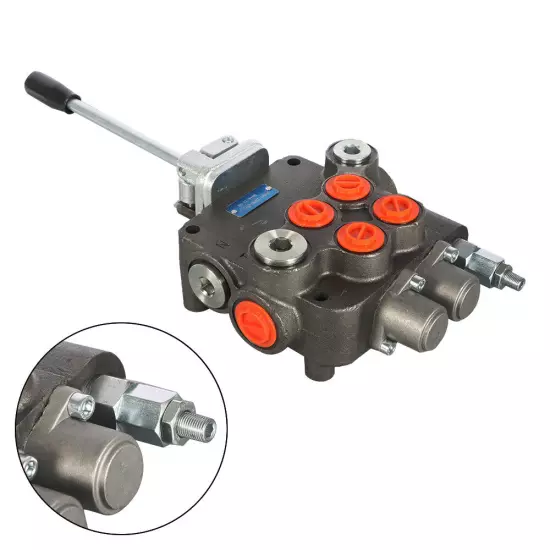 2 Spool 21GPM Hydraulic Directional Control Valve For Tractor Loader w/Joystick