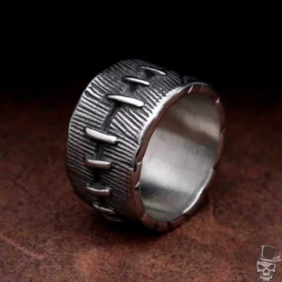 Sculpt Rings™ Industrial Stitch Ring - Rugged Stainless Steel Band