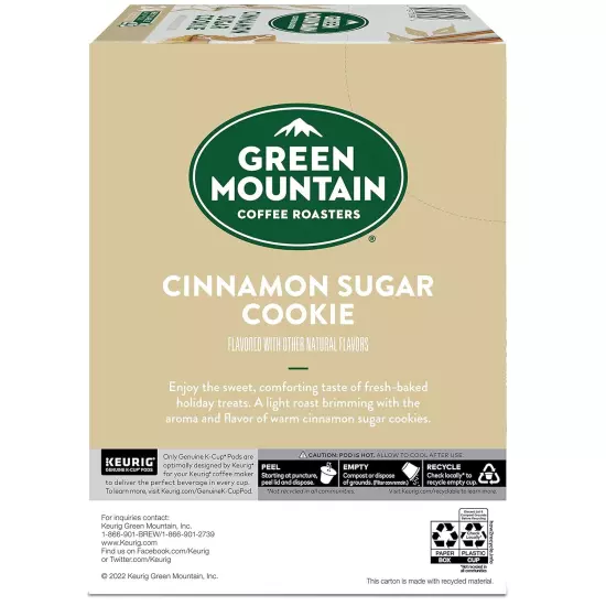 Green Mountain Coffee Roasters Cinnamon Sugar Cookie, 24 24 Count (Pack of 1) 