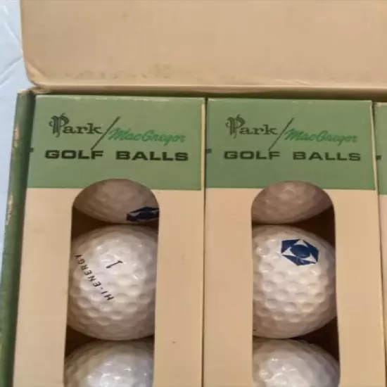 Vintage “Park Macgregor “4 New Boxes. 12 Golf Balls