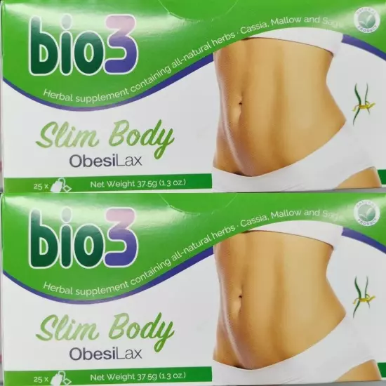 Bio3 Weight Control Tea,Slimming Slim Body,Weight Control Detox,2 Packs, 50 bags