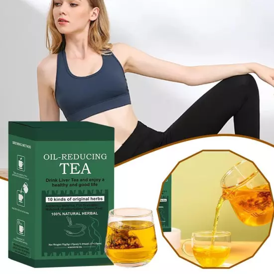 Oil-Reducing-Tea - 10 Herbal with Excellent Formula, Oil Cleansing Tea forLiver