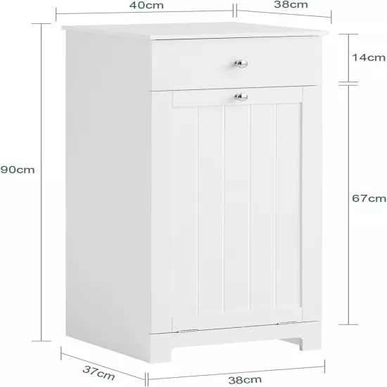 Bathroom Laundry Cabinet with Basket, Tilt-Out Laundry Hamper, Bathroom Storage