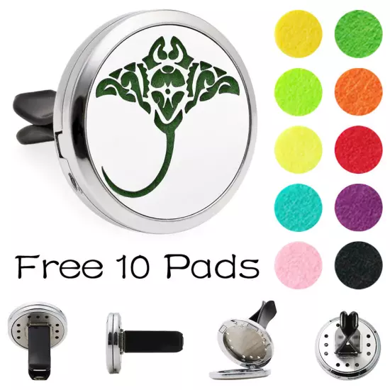 Car Diffuser Vent Clip Air Freshener Essential Oil Aroma diffuser Locket 10Pads 