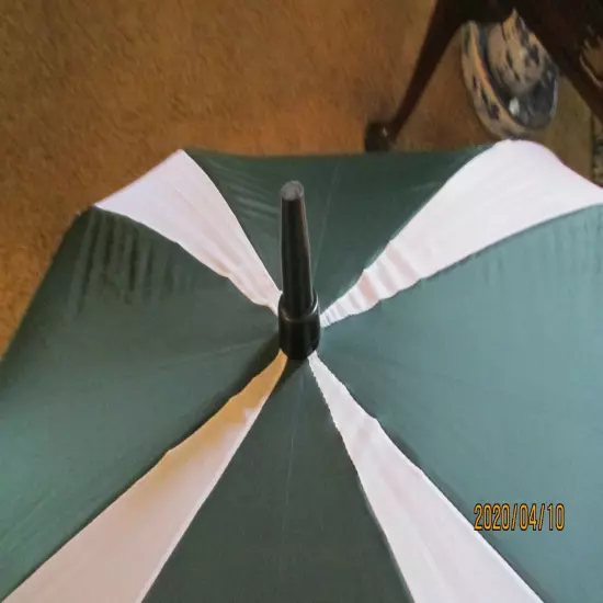  Cyclone 60" Green And White Golf Umbrella With Sleeve Double Canopy