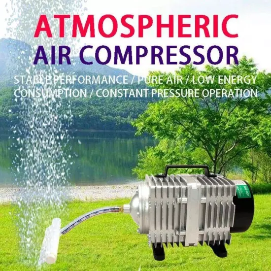 Electromagnetic Air Compressor Tank Bubble Aquarium Air Pump Pond Oxygenator