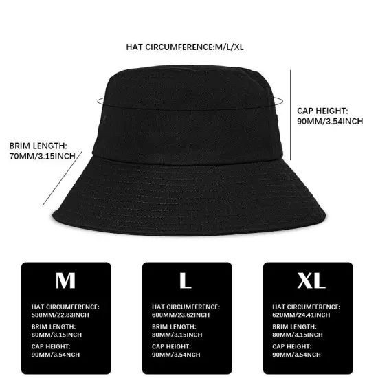 Unisex Fisherman Hat Bucket Hat for Big Large Head Travel Oversize Cap Men Women