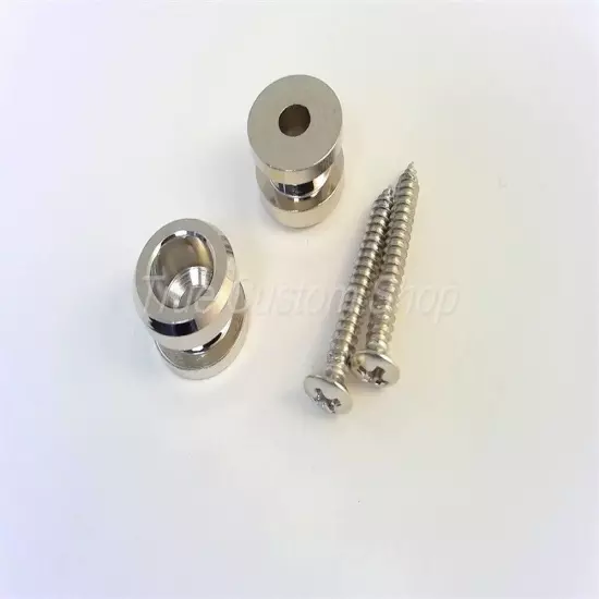 True Custom Shop® SCHALLER Chrome Strap Lock Buttons For USA Fender Strat & Tele