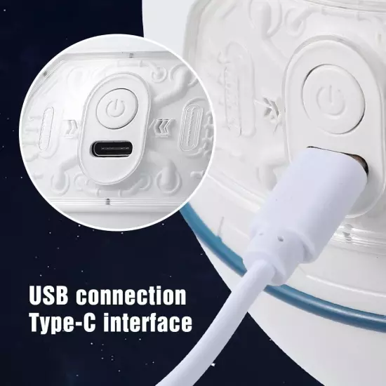 New Astronaut Air Humidifier 220ml With Night Light 1200mAh Battery Rechargeable