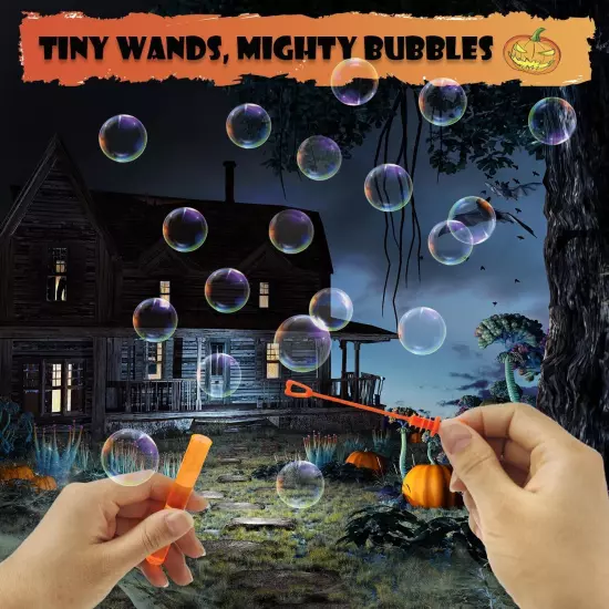 Halloween Treats Non Candy for Kids, Mini Bubble Wands Toddlers 32 Pack,... 