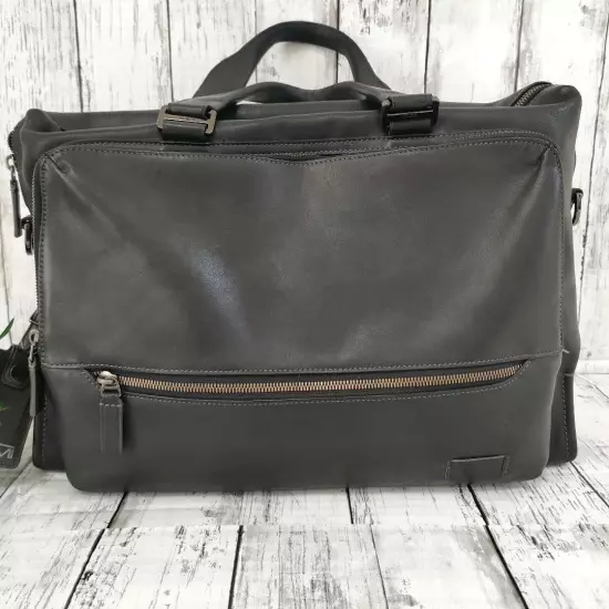 Rare Tumi Business Bag All Leather Harrison Madden Black