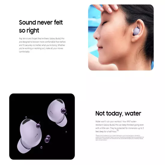 Samsung Galaxy Buds2 Pro True Wireless Bluetooth Earbud Headphones New