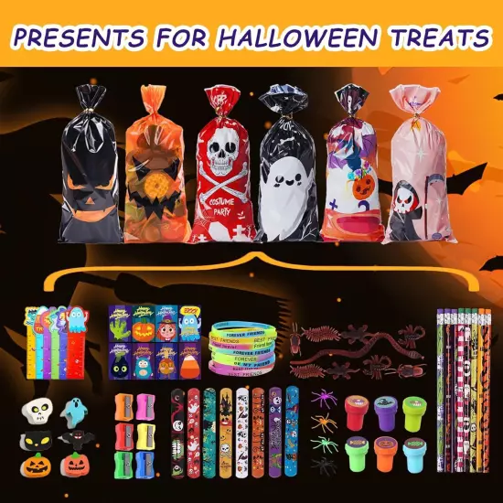 436 Pcs 24 Pack Assorted Halloween Stationery Set, Party Favors... 