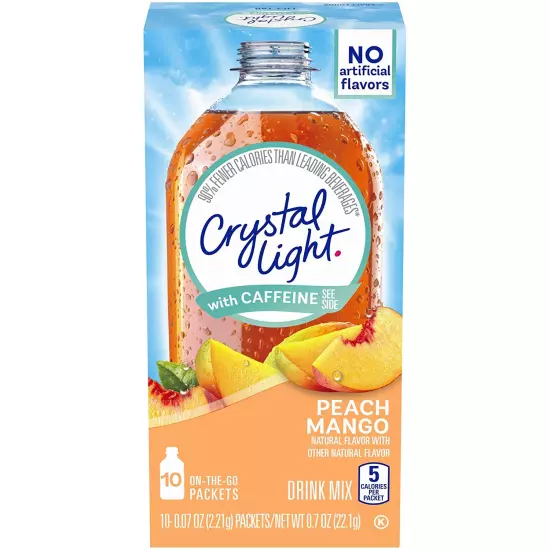 Crystal Light Pure Strawberry Kiwi Drink Mix, 7 On-The-Go Packets