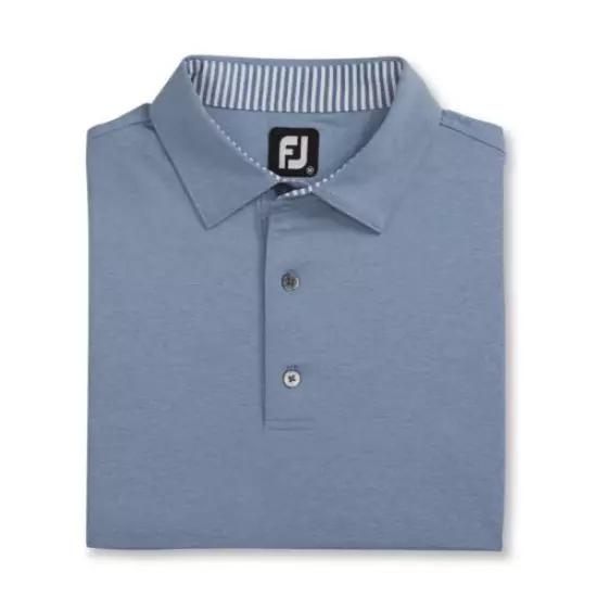 NWT FootJoy Golf Polo Solid Mens Small Heather Blue Grey 26396