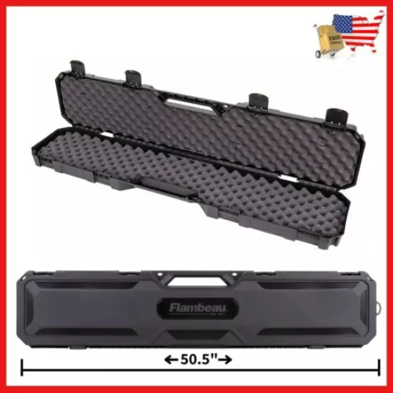 New Rifle Shotgun Carry Case Hard Single Gun Storage Box Tactical Padded Hunting