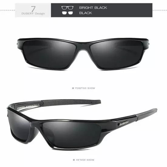 DUBERY Polarized Sports Sunglasses for Men Women Cycling Fishing Driving Glasses