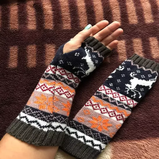 Fingerless Gloves , Arm Warmers Women’s Size ~ New No Tag