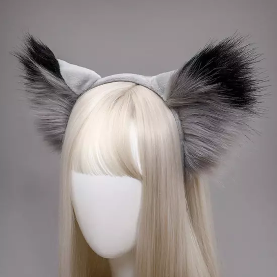 Simulation Animal Ears Plush Animal Wolf Ears Headband Fox Cat Ears