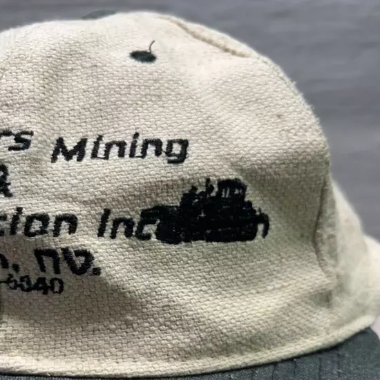 Vintage Snapback Hat Buttars Mining and Exploration Carlin Nevada Linen Cameo