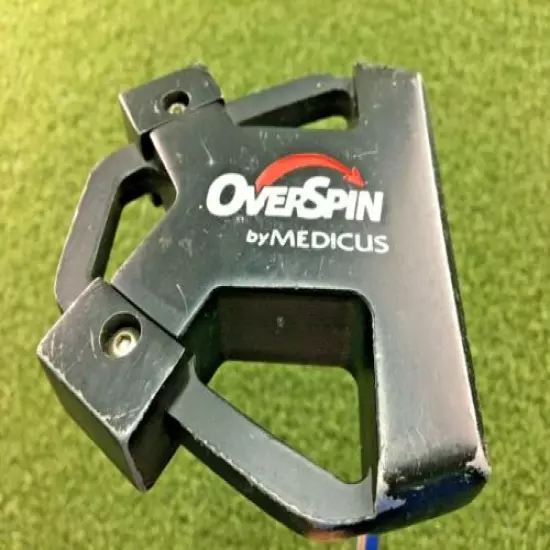 Medicus Overspin MM-1 Center Shaft Mallet Putter RH Steel ~35" NEW GRIP /mm6882