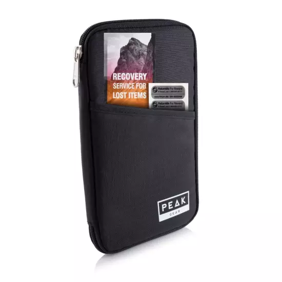 RFID Travel Pouch with Theft Protection and Lost & Found Service