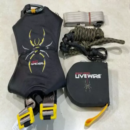 TREESPIDER Safety Harness & LIVEWIRE Descent Tree Stand Deer Hunting Archery NEW