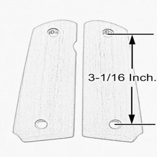 Premium Cocobolo 1911 Grips Checkered Engraved Textured