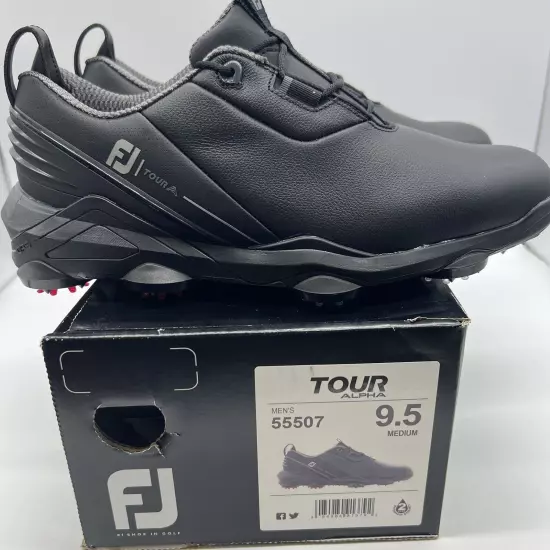 FOOTJOY FJ Tour Alpha Golf Shoes Mens Size 9.5 55507 Black Red NEW