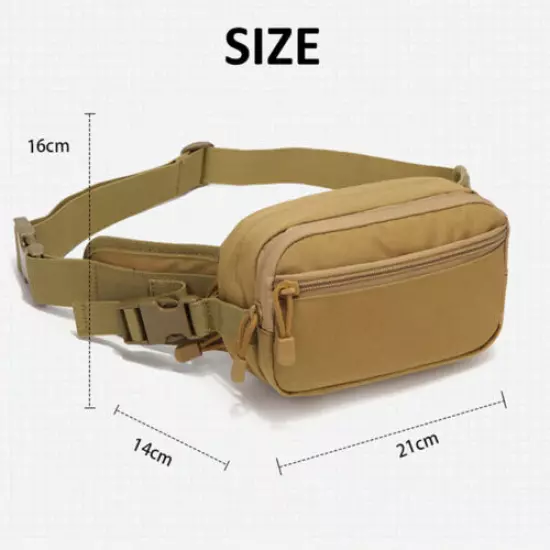 Men's Tactical Waist Bag Pistol Holster Fanny Pack Crossbody Bags Multifunction