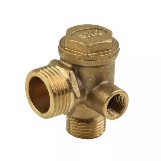 3 Port Brass Central Pneumatic 40400 Air Compressor Check Valve Thread