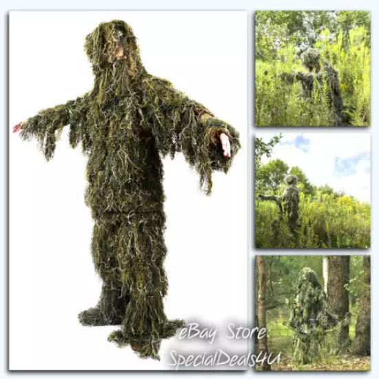 Camouflage Chillie Suit Camo Woodland Forest Hunting 3D Jungle Clothing Set L/XL