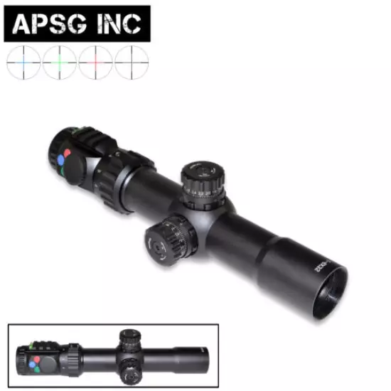 1-6X32 35MM TUBE, Rifle Scope RGB Ill,Bubble,Mil-Dot,Long Eye Relief, Warranty